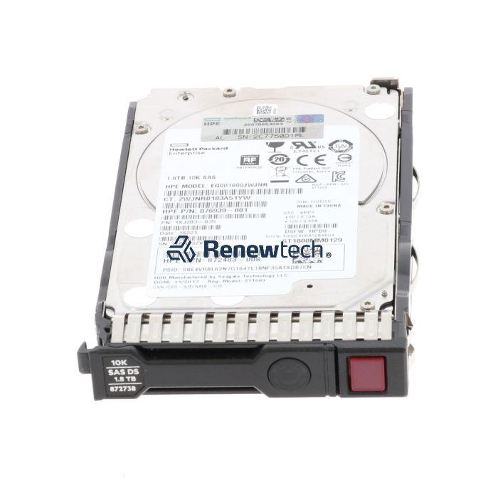 HPE 1.8TB 10K RPM 12Gbps 2.5-inch SAS Enterprise SmartDrive HDD